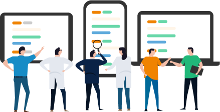 Minh họa về đội ngũ đang làm việc